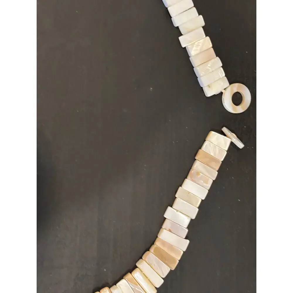 Vintage Mother of Pearl Coral Necklace